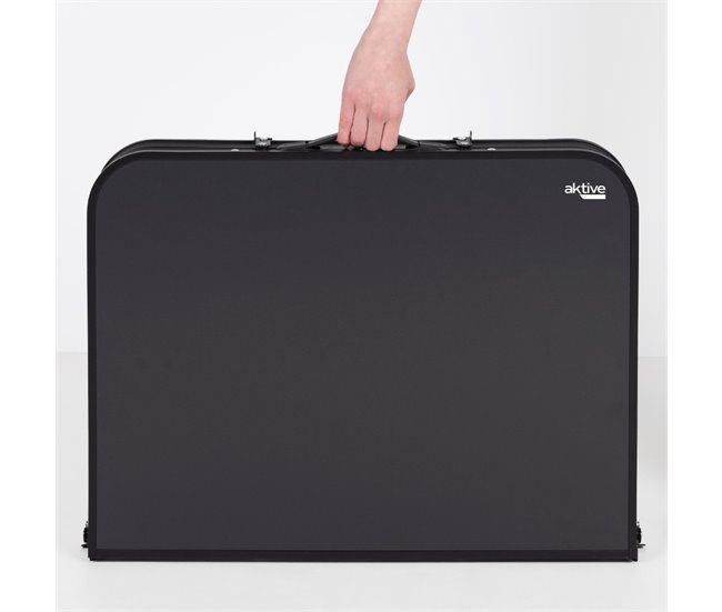 Aktive Mesa de acampamento dobrável, regulável em altura Preto