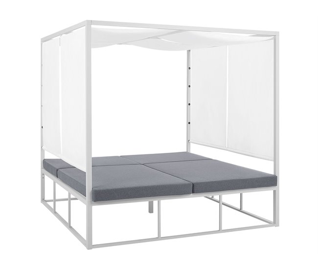Beliani Cama de jardim PALLANZA Branco