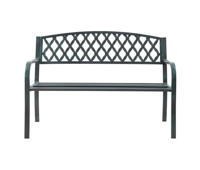 Banco de jardim exterior Opsasar de 3 lugares [casa.pro] 127x53 Branco