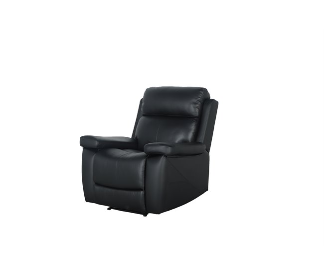 CadeirãoTHEA relax elétrico pele petro Preto