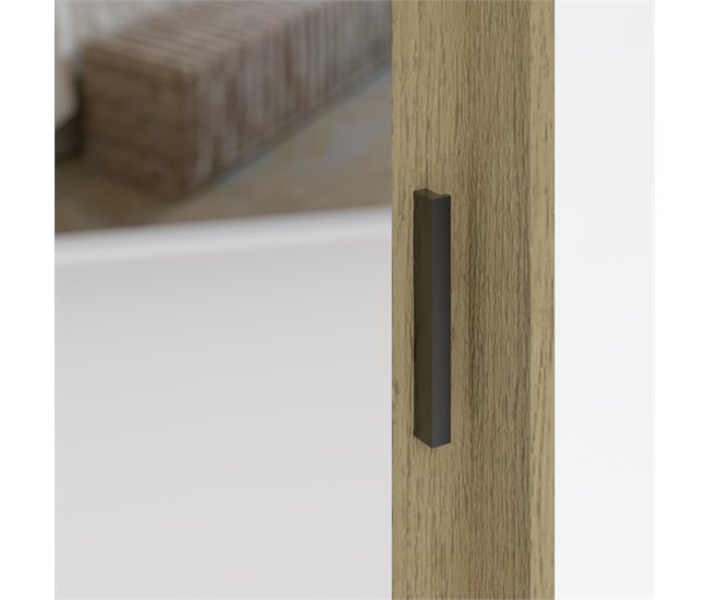 Roupeiro TOUCH II portas deslizantes com espelho 150x215cm Carvalho