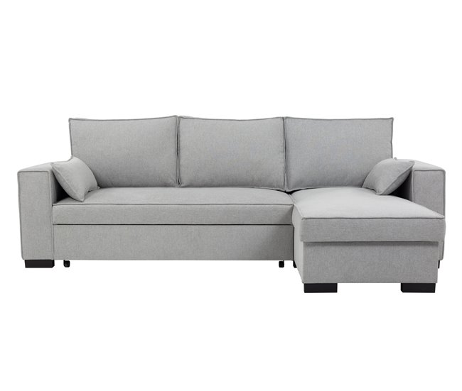 Chaise longue com cama MARLON reversível 3 lugares cinza Cinza