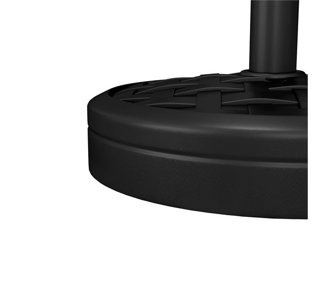 Base Chapéu de Sol HDPE, concreto, aço Outsunny Preto