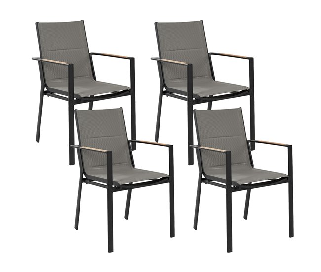 Beliani Cadeira de jardim BUSSETO Preto
