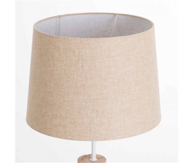Candeeiro de mesa Pristino O91 Natural/ Branco