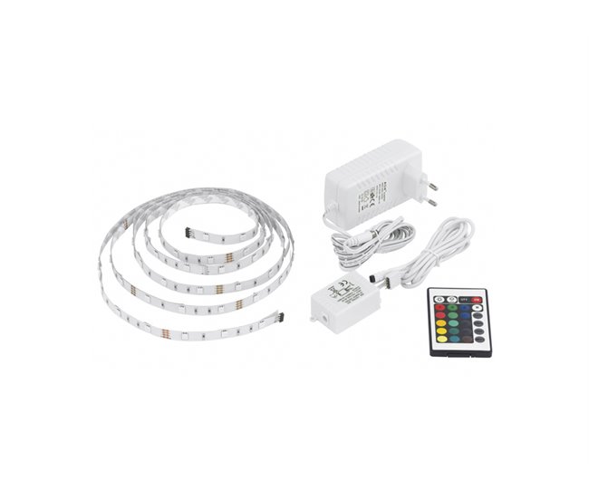 Faixa LED 3 metros com controlo remoto Branco