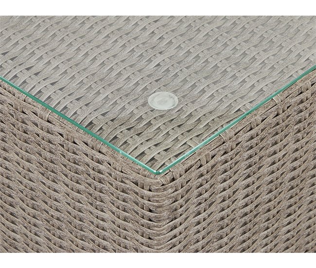 Beliani Conjunto lounge CONTARE Cinza Claro