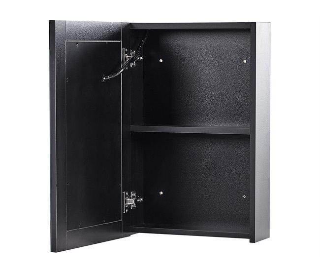 Beliani Mueble de baño con espejo Madera contrachapada CONDOR Preto