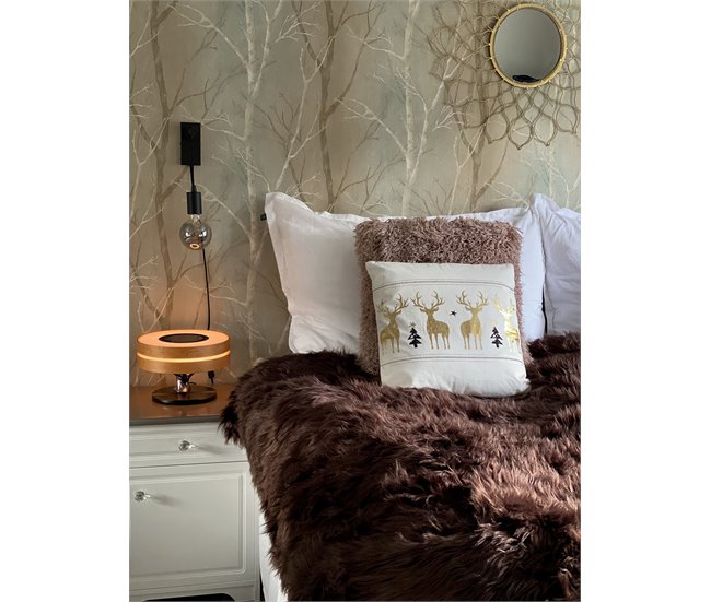 Beliani Almofada decorativa DONNER Branco/ Bege
