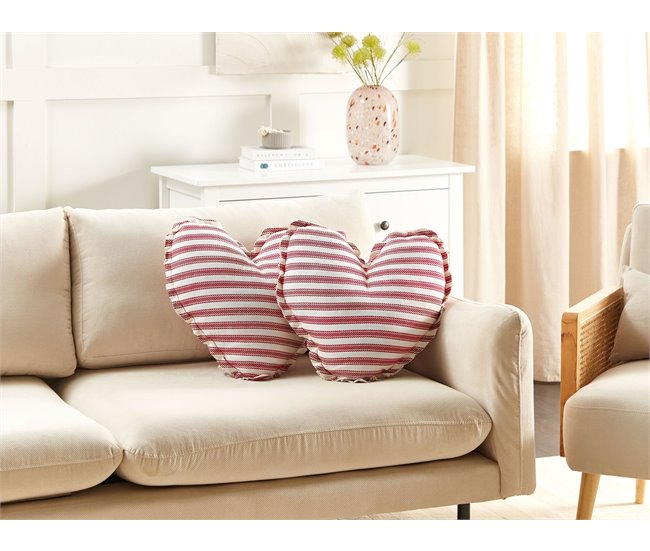 Beliani Almofada decorativa RUBIA Branco