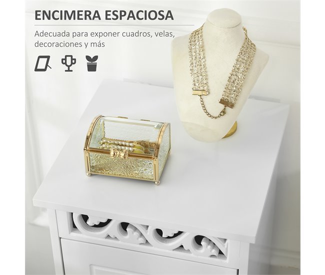 Auxiliar Casa de Banho MDF HOMCOM, casa - móveis de armazenamento Branco