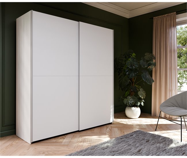 Roupeiro MANDALORE II portas deslizantes branco Branco
