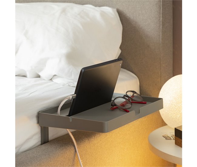 Prateleira Universal para a Cama Modelo Bedten Cinza
