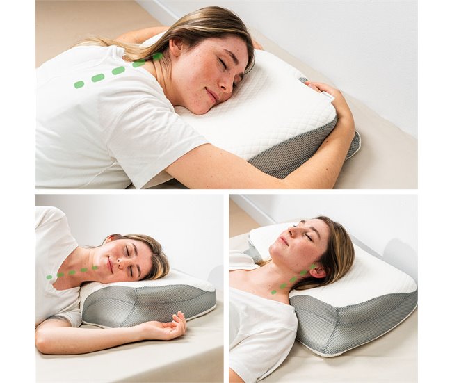 Almofada Cervical Ergonómica 3 em 1 Branco