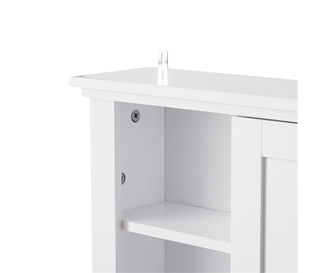 Armário de banheiro MDF, Aglomerado HOMCOM, casa - casa de banho Branco