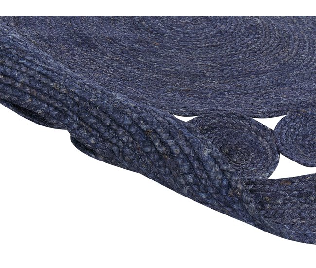 Beliani Entrelaçado KOYUNLU 120x120 Azul