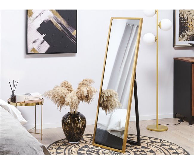 Beliani Espelho de pé TORCY 40x2 Dourado