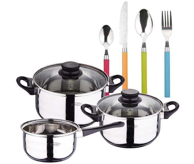 5 peças Bateria de cozinha Pacaco + Cobertura Conjunto de cobertura Vermelho
