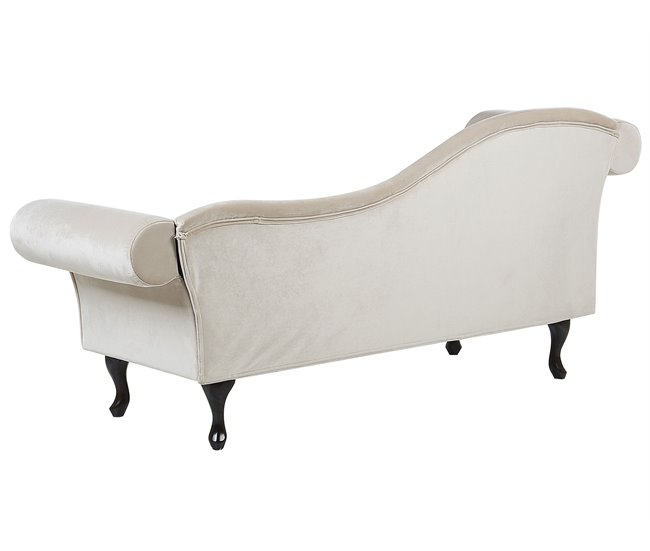 Beliani Chaise longue versão à esquerda Veludo LATTES Azul/ Verde