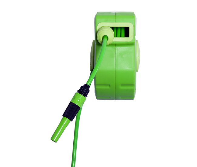 Carretel de Mangueira PP e PVC Outsunny, varanda e jardim - rega Verde