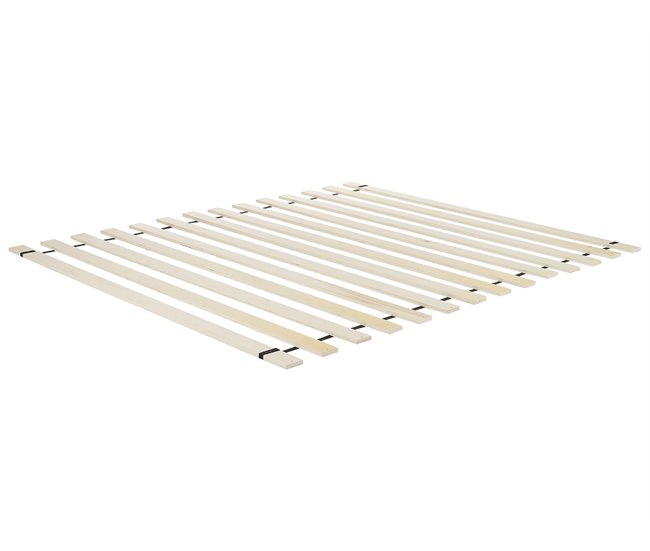 Beliani Cama com estrado Pinho ROYAN 167x207 Branco