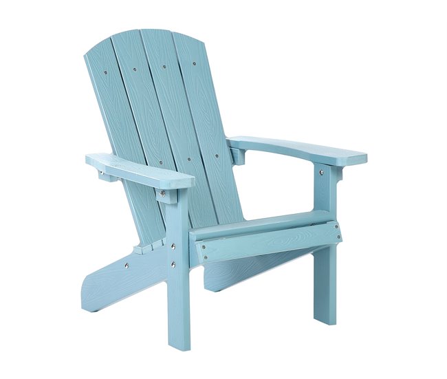 Beliani Cadeira de jardim ADIRONDACK Azul Claro