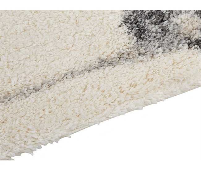 Beliani Shaggy (pelos longos) SEVAN 80x150 Branco/ Bege