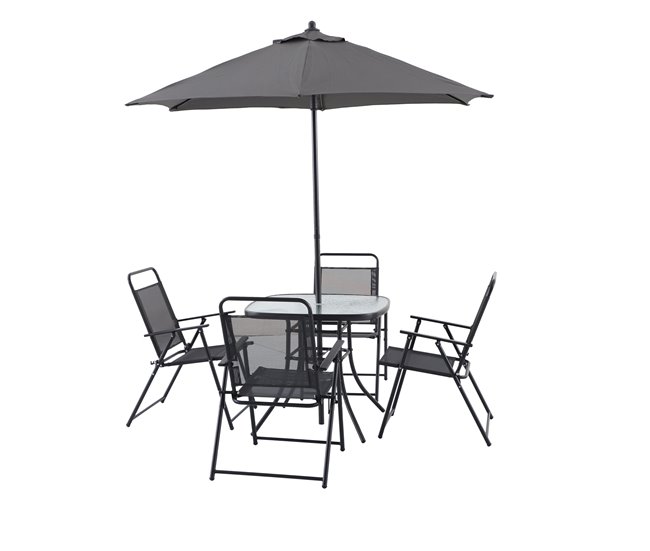 Set de jardim ROMA cor cinza escuro Cinza
