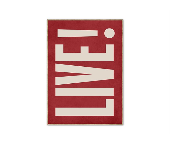 Pintura arte deco LIVE vermelha 50x70cm marca MARCOMUEBLE Vermelho