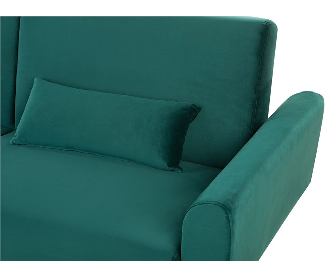 Beliani Sofá-cama Veludo EINA Preto