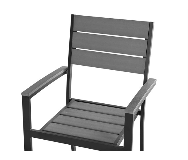 Beliani Silla de jardín PRATO Cinza