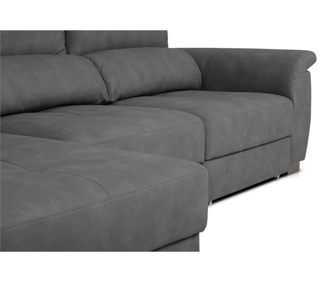 Chaise longue BENSON com cama Antracite