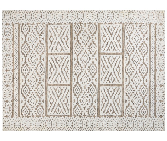 Beliani Pelos curtos GOGAI 300x400 Branco/ Bege