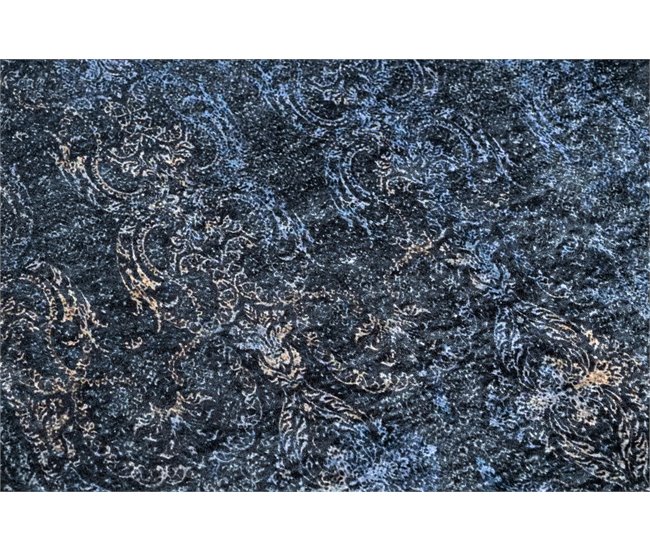 ANDRE 1058 Tapete Ornamento vintage antiderrapante 80x150 Preto