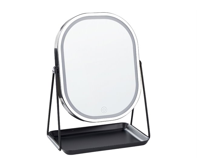 Beliani Espelho de maquilhagem DORDOGNE 24x13 Cinza