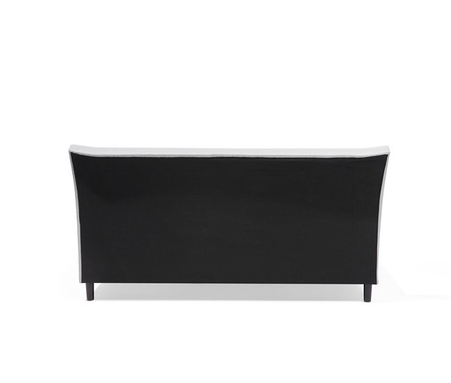 Beliani Cama com estrado Poliéster SAVERNE 157x228 Cinza Claro