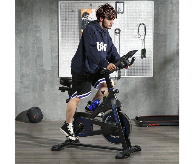 Bicicleta Estática Aço e ABS HOMCOM Azul
