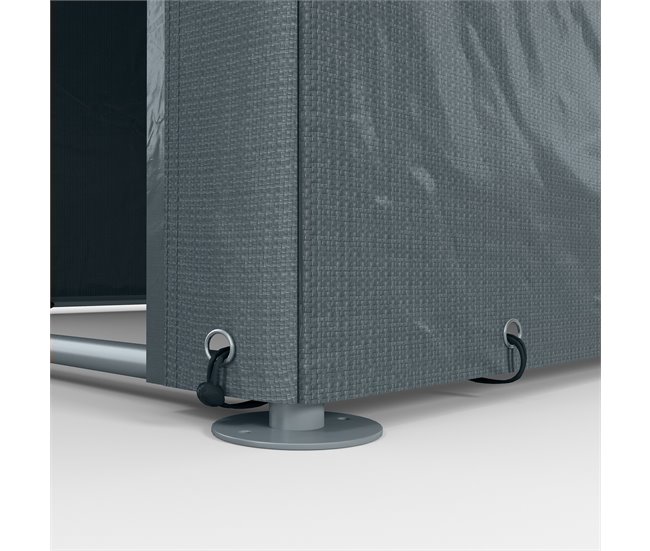 Abrigo para Ferramentas Aço Galvanizado, Tecido PE Outsunny Cinza
