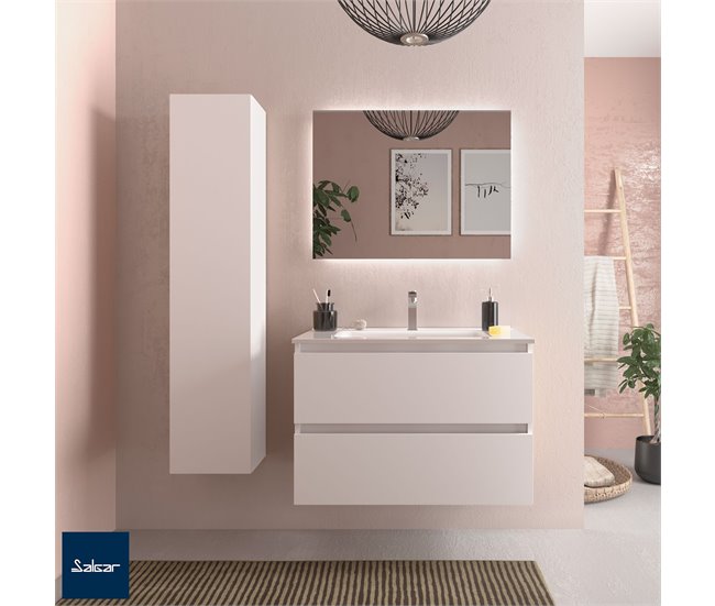 Móveis de casa de banho Bequia | Pia de porcelana 80 Branco