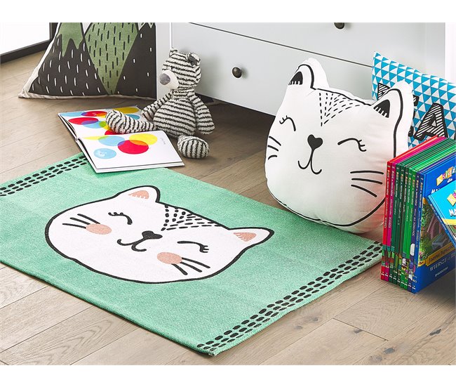 Beliani Alfombra para niños HOWRAH Verde