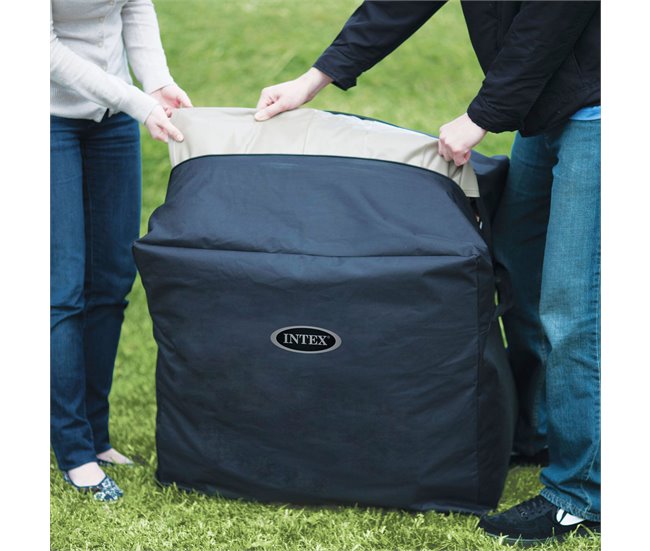 INTEX Spa inflável 4 pessoas Chevron Deluxe Bege