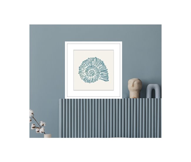 Pintura CARACOL AZUL 42x42cm marca MARCOMUEBLE  Azul
