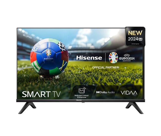 TV 32 polegadas HISENSE 32A4N Smart TV 4 HDMI4 2 USB Preto
