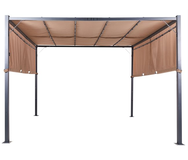 Beliani Pérgola de Jardim PARGA Castanho