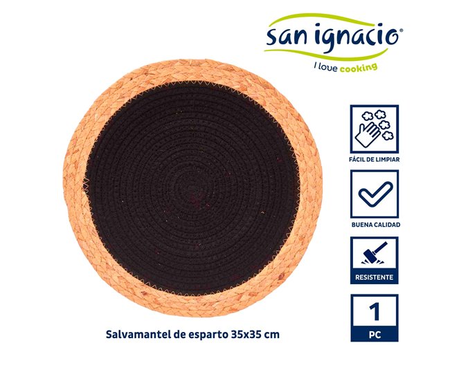 Base para descanso em tecido espiral esparto 3 coleção KINVARA Castanho