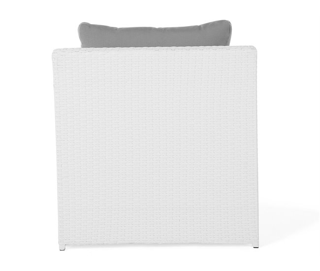 Beliani Conjunto lounge Ratan sintético ROMA Branco