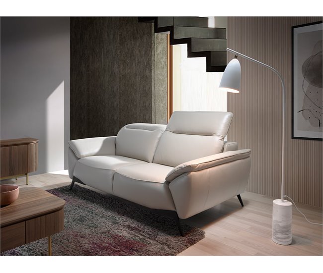 ANGEL CERDA Sofá de 2 lugares em pele de vaca Topo