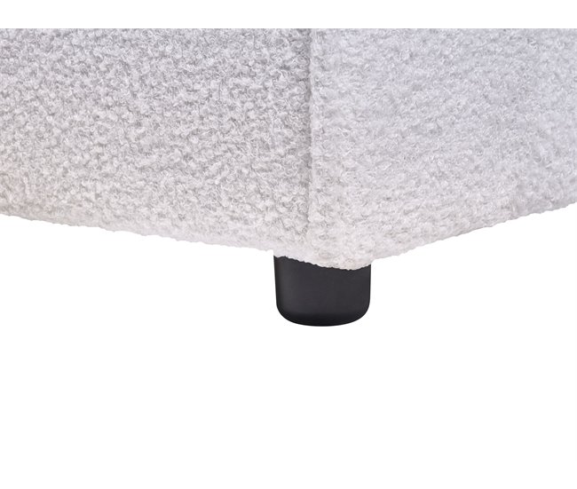 Beliani Cama Bouclé LINARDS 230x242 Branco