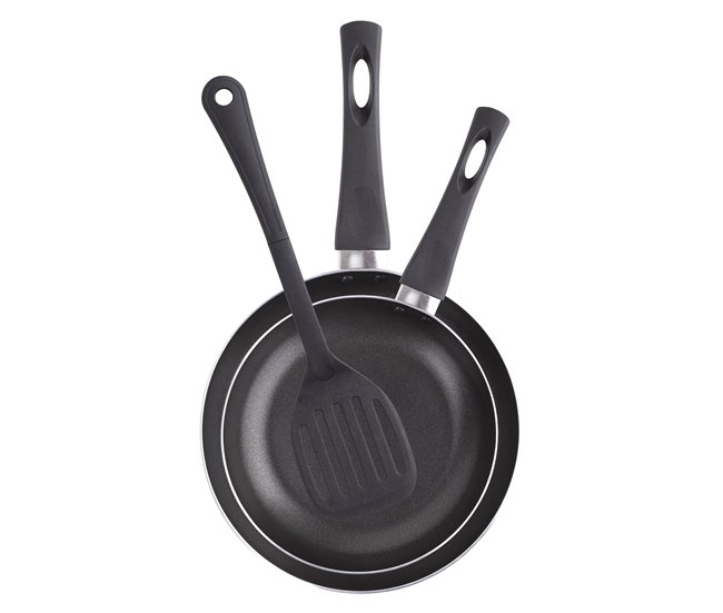 Conjunto de frigideiras com moldes RENBERG 3 peças Preto