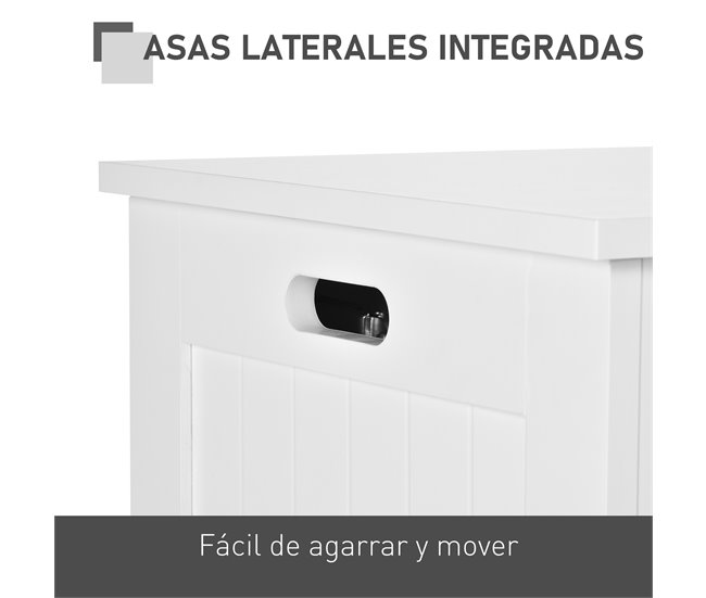 Baú de Armazenamento MDF HOMCOM, casa - móveis de armazenamento 81 Branco